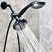 6 Function Dual Shower Head Combo - High Pressure, Adjustable Handheld & Fixed Showerheads With Hose & Diverter And Double Removable Rainfall Spray Heads - Oil-Rubbed Bronze