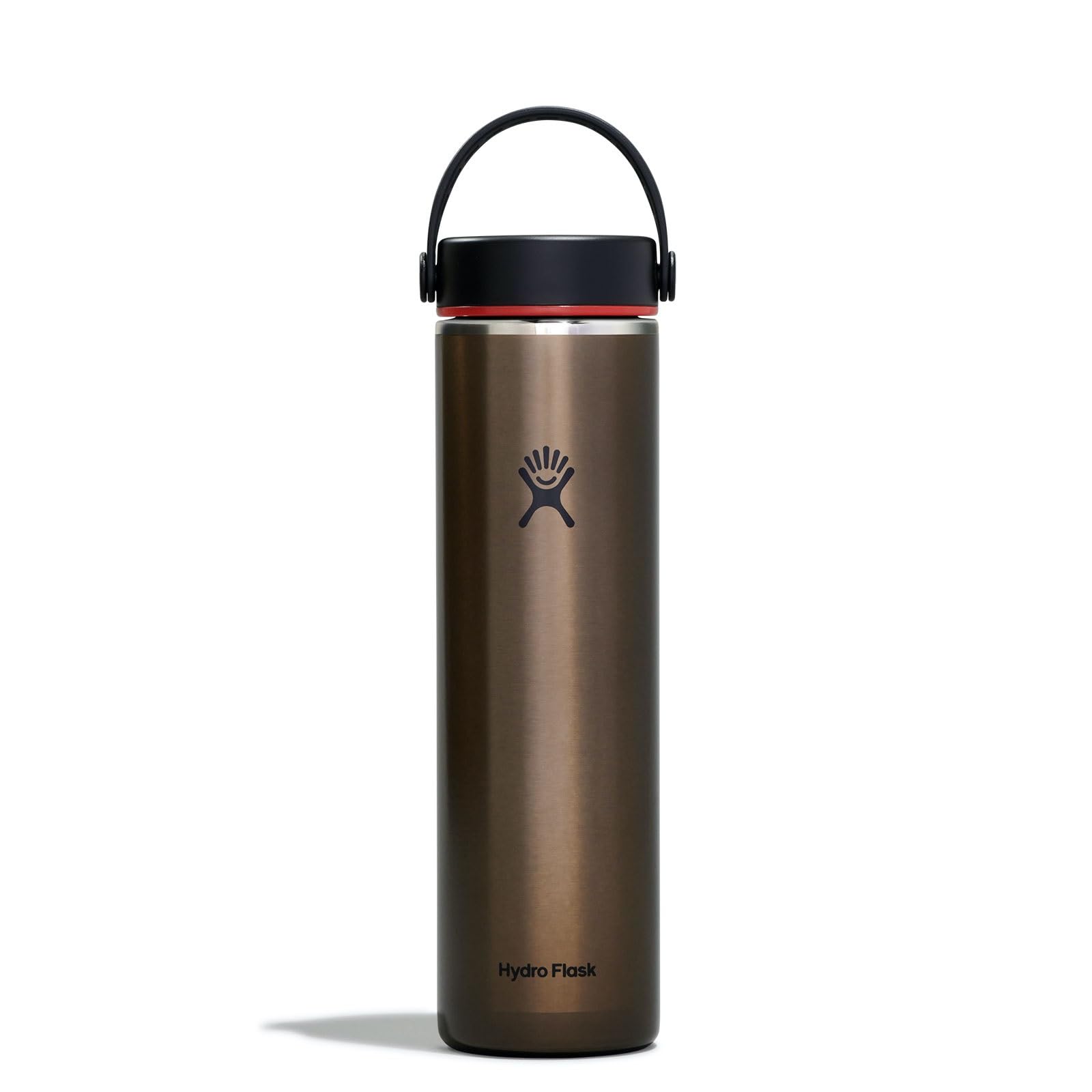 HYDRO FLASK - Lightweight Water Bottle 710 ml (24 oz) Trail Series - Vacuum Insulated Stainless Steel Reusable Water Bottle with Leakproof Flex Cap - Wide Mouth - BPA-Free - Obsidian
