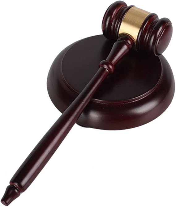 Solid Wood Judge Gavel for Lawyer Student Judge Auction