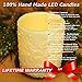 Genuine Wax Cake Style Flameless LED Candle - Auto Timer & Remote Control - Battery Operated - Scented (French Vanilla)
