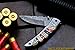 (14 5/18) DKC-160 RED Herring Damascus Folding Pocket Knife 4.5