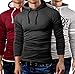 Grin&Bear Men's Long Sleeve Hoodie, Charcoal/red, XL, GB101