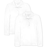 The Children's Place Girls Multipack Long Sleeve Ruffle Pique Polos