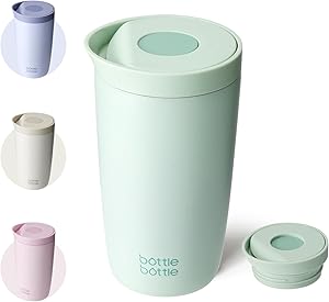BOTTLE BOTTLE Thermobecher 350ml für Kaffee oder Tee, auslaufsicher und Easy Quick-Press-Verschluss, Isolierbecher Travel Mug Classic Grande (Grün)