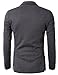 H2H Mens Fashion Slim Fit Blazer Jacket with Snap Collar Gray US S/Asia M (KMOBL01)