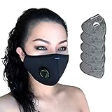 N99 Respirator Dust Mask - Military Grade Activated Carbon Filtration Multi-Layer Protection from Pollution Pollen Allergy Washable PM2.5 Half Face Mask w/Valve Men Women Kids