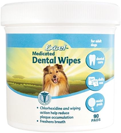 Excel Medicated Dental Wipes 90 Piece Reduce Bad Breath Health Care Groom Oral