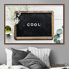 signwin Framed Canvas Wall Art Pressed Quotes 3D...