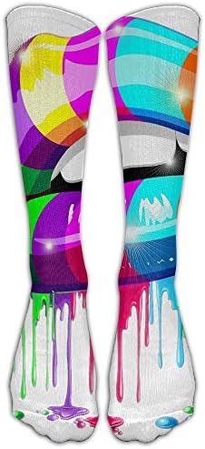 Colorful Lip Shinning And Drooling Compression Socks Fashion Simple Elastic Stockings