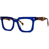 Zeelool Classic Oversized Square Eyeglasses Frame with Non-prescription Clear Lens for Women Men Coville ZJGA830292