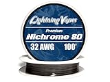 Genuine Lightning Vapes ® 32 AWG Nichrome 80 Wire 25' 50' 100' 250' 500' 1000' (100')