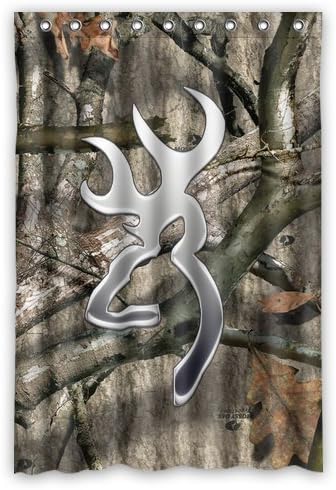 Fashion Tree Camo Metal Browning Waterproof Bathroom Fabric Shower Curtain,Bathroom decor 66" x 72"