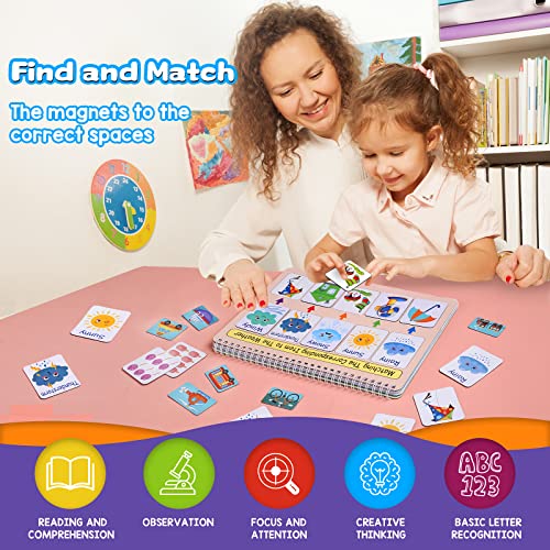 Montessori Preschool Busy Book for Toddlers Age 3 4 Years Old