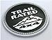 Jeep Trail Rated 4X4 Nameplate Emblem Wrangler Grand Cherokee Liberty 1Set(2Pcs) (Black)