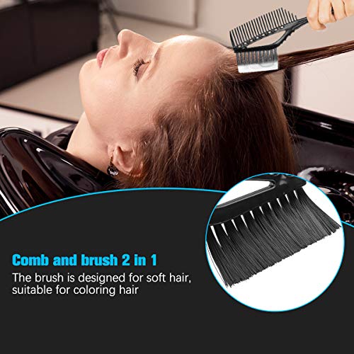 Ciseaux Coiffure Professionnels, liaboe 12PCS Kit Coiffure Ensemble de Ciseaux Coiffeur Ciseaux Désépaississant Cape Pinces à Cheveux Peignes Balais à Cou Materiel Coiffure Salon Barbier Maison( Noir)