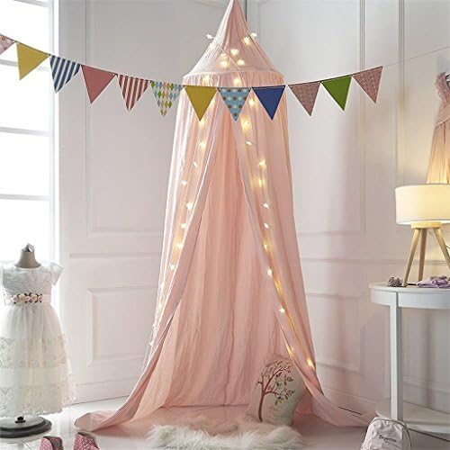 Premium Mosquito Net, QHWLKJ Dome Princess Bed Canopy Cotton Cloth Kids Play Tent Childrens Room Decorate for Baby Kids Reading Play Indoor Games House (Height 240cm/94.5 in)