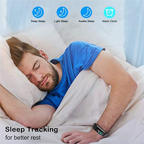 Damaiu Fitness Tracker, Activity Tracker Watch with Heart Rate Blood Pressure Blood Oxygen Sleep Monitor，IP68 Waterproof Smart Step Counter Calorie Counter Pedometer Watch for Women Men Kids - Thumbnail 4