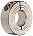 Climax Metal M1C-08-S Shaft Collar, One Piece, Clamp Style, Stainless Steel, 8mm Bore, 25.4mm OD, 9mm Width, With M3 x 10 Clamp Screw