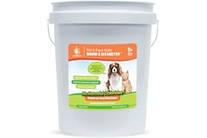 All About Pets Snow and Ice Melt - Gentle on Your Pets Paws and Made with No Toxic Chlorides or Painful Rock Salt Safe for Dogs & Cats - 15 lb Bucket