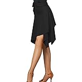 AWOCAN Women's Latin Salsa Tango Dance Skirt