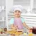 iBaseToy Pretend Play Kitchen Accessories Toys with Stainless Steel Cookware Pots and Pans Set, Cooking Utensils, Apron & Chef Hat, Play Foods for Kids, Girls, Boys and Toddlers