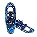 FLASHTEK 21 Inches Snowshoes for Men and Women, Light Weight Aluminum Terrain Snowshoes + Pair Anti-Shock Adjustable Snowshoeing Poles + Free Carrying Tote Bag (Blue)