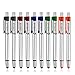Stylus Pens, Cambond 10 Pieces 2 in 1 Click Stylus & Ballpoint Pen for Touch Screens, iPhone, iPhone 7, Samsung, Tablet, All Capacitive Touch Screen Device (2 X Orange/Green/Blu/Red/Black) (10 Pack)