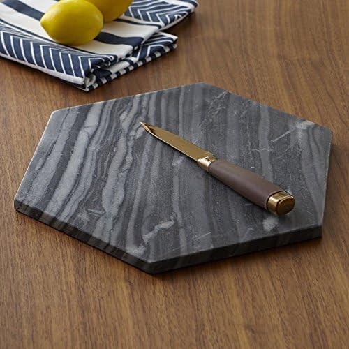 New Kitchen Elegant Octagon Black Marble Stone Cool Surface Cutting Serving Board