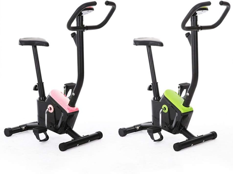 Exercise Bikes Portable Folding Spinning Bike And Elliptical Cross Trainer With Fitness Cardio Weightloss Workout Machine Ideal Cardio Trainer Stable and Comfortable Design ( Color : Pink , Size : M )