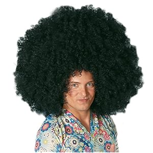 Peluca afro gigante negra