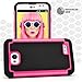 LG L70 Case, LG Optimus Exceed 2 Case, MagicMobile® [Dual Armor Series] Hybrid Impact Resistant LG L70 Shockproof Tough Case Hard Plastic + Silicone Protective Cover for LG Optimus Realm [Black/Pink]