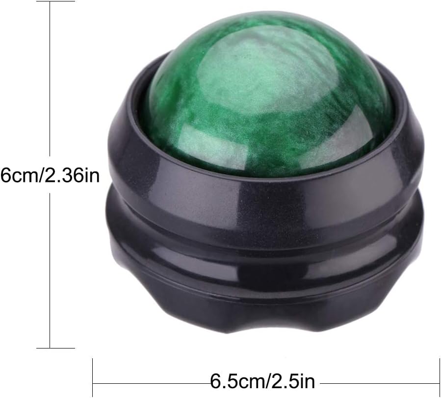 Elejolie Massage Ball Roller Manual Back Massager Relief Muscle Pain and Relax Full Body Joint Massage Essential Oil,Lotion(Green): Health & Personal Care