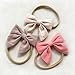 Cherssy Baby Bows and Headbands, 3pcs Super Stretchy Nylon Hairbands for Newborn Infant Toddler Baby Girls