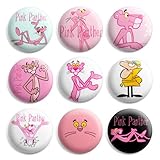 Pink Panther Pinback Buttons Pin Badges 1 Inch (25mm) - Pack of 9