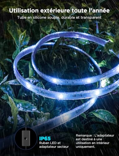 Govee LED Strip 10M Outdoor IP65 Waterproof, RGB Strip Multicolor | APP Control, Outdoor Lights for Eaves Balcony Garden Pool
