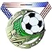 Gold Soccer M3XL Die Cast Medal - 2.75 Inches Wide - Comes with Exclusive Decade Awards Stars and Stripes American Flag V Neck Ribbon - Made of Strong Medal