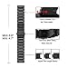 VIGOSS Metal Strap Compatible with Fitbit Versa Bands Black Men 2 Pack Solid Stainless Steel Versa Band + Milanese Loop Mesh Replacement Bracelet Wristband for Fitbit Versa Smartwatch