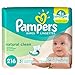 Pampers Natural Clean Unscented Water Baby Wipes 3X Refill Packs, 216 Count