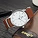 CUCOL Men's Watch with Date Analog Brown Nylon Band