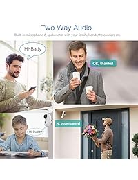 Cámara de seguridad inalámbrica Abowone recargable con batería inalámbrica WIFI IP cámara WIFI cámara de seguridad impermeable para interior exterior cámara de seguridad de dos vías Sensor PIR de audio detección de cuerpo HD visión nocturna