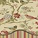Waverly Charleston Chirp Modern Farmhouse Floral 4-Piece Reversible Quilt Bedspread Set, King, Papaya