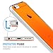 iPhone 6 Plus Case, Maxboost [Liquid Skin Pro] Case For iPhone 6 Plus 5.5-Inch - Color Seamless integrated Shock-Absorbing Bumper Transparent Back Panel Protective Cover - Neon Radiant Orange