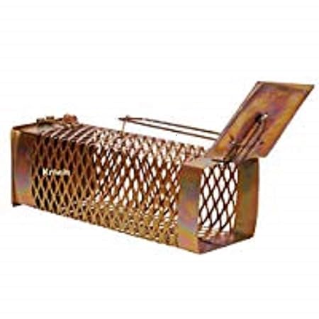 Kriwin Sahaya Iron Rodent Trap/Cage ( D) To Capture Live Rat No Kill