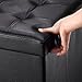 Ollieroo Faux Leather Folding Storage Ottoman Bench Foot Rest Stool Seat Black 15''X15''X15''