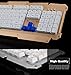 Wireless Keyboard and Mouse Set,Metal Panel 2.4GHz Multimedia Ergonomic USB Gaming Keyboard+1600DPI 6 Buttons Gamer Optical Mouse for PC Laptop TV Box Home Office Use (Gold)thumb 3