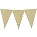 Ling's moment 10 Feet Paper Pennant Banner Triangle Garland Glitter Gold Banner Vintage Bunting Banner for Gold Party, Wedding, Wall Decor, Birthday Party, Baby Shower, 15 Pcs,
