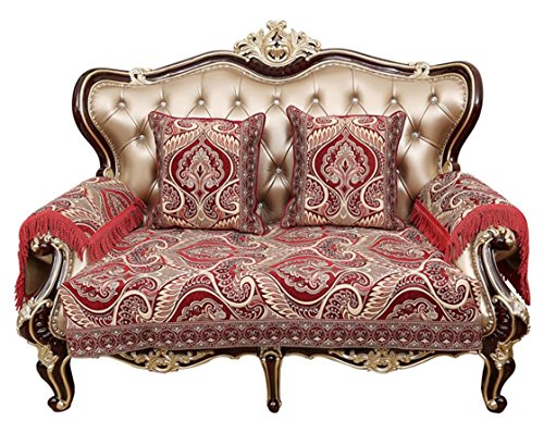 Sideli Luxury Sofa Throw Pad Furniture Protector Sold By Piece Rather Than Set Non-slip (27.6"x27.6"(70x70cm), Fushide RED)