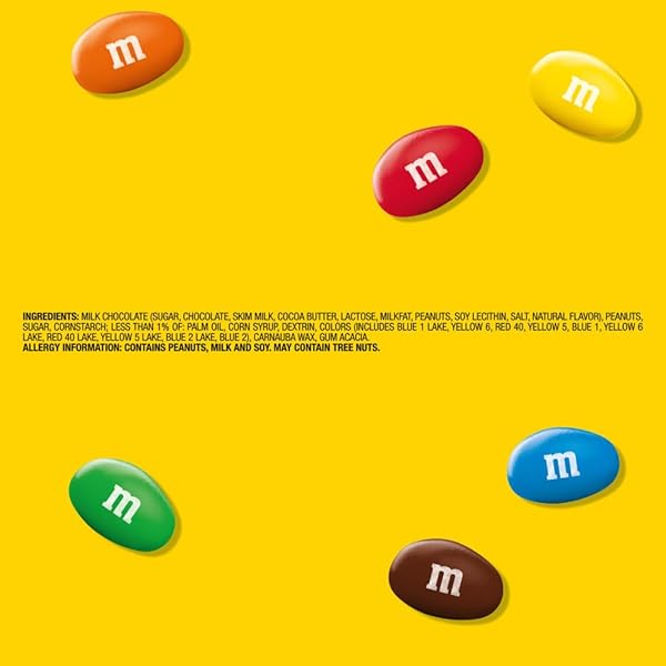 M&M’S PEANUT CHOCOLATE CANDY, FUN SIZE CANDY BAGS FOR PARTY FAVORS, HOLIDAYS, PARTIES, 10.53OZ BULK CHOCOLATE GIFT