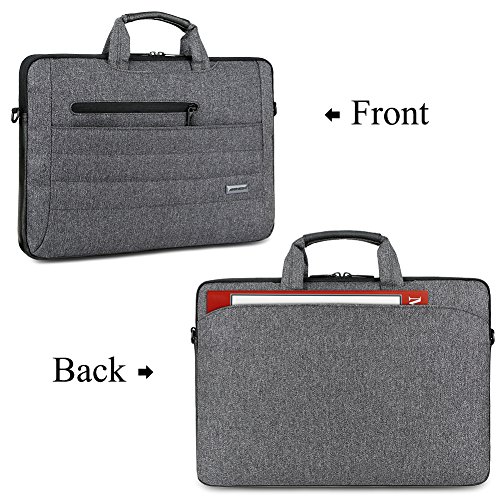 image for BRINCH 15.6 Inch Laptop Shoulder Bag,Multi-Functional Slim Portable La