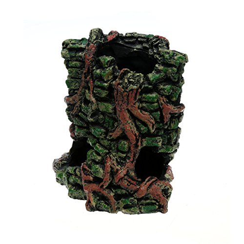 Reptile Rock Hide Cave - World 9.99 Mall Reptile Rock Hide Habitat decoration|Natural,Non-toxic, Made of Resin | Hideout For Small Lizards, Turtles, Reptiles, Amphibians,Fish (NS-68)